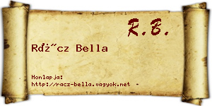 Rácz Bella névjegykártya
